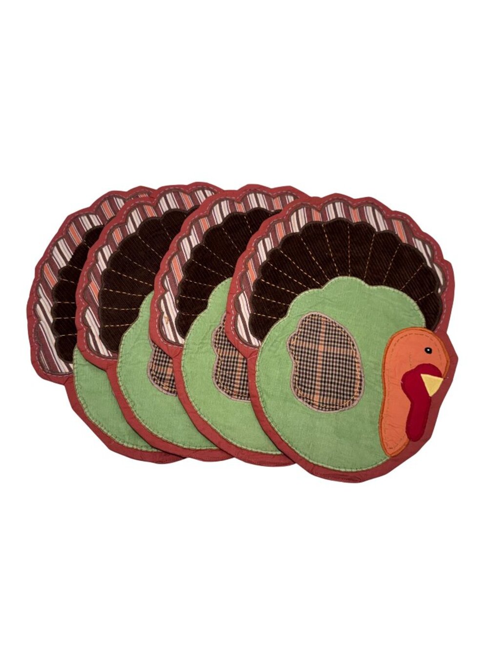Pottery Barn Kids Turkey Placemats Set Of 4 Fall Thanksgiving Table Decor